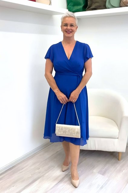 Kobaltové zavinovací šaty Bellezza Johanna BLANKA STRAKA.CZ11