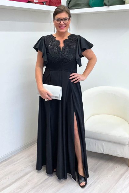 Černé společenské šaty Laura