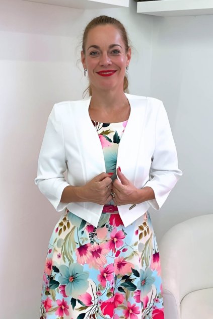 Bílé krátké sako Sara