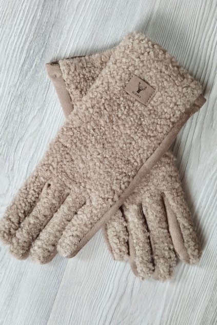 Béžové rukavice Gloves BLANKA STRAKA1