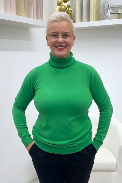 Slabší hladký rolák trávově zelený BLANKA STRAKA1