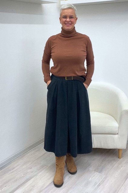 Manšestrová sukně tmavě šedá BLANKA STRAKA1