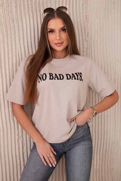 Triko NO BAD DAYS béžové BLANKA STRAKA