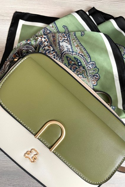 Khaki béžová kabelka crossbody Lulu Castagnette BLANKA STRAKA5