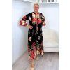 Černé letní šaty s květy ve stylu boho BLANKA STRAKA