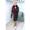Dámská zimní prošívaná bunda Plus Size s kapucí černá BLANKA STRAKA 01