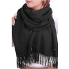 Černý šál s třásněmi BLANKA STRAKA
