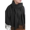 Černý šál s třásněmi BLANKA STRAKA 04