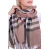 Károvaný hnědy šál BLANKA STRAKA 04