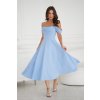 Světle modré společenské šaty s volnou sukní BLANKA STRAKA 4