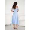 Světle modré společenské šaty s volnou sukní BLANKA STRAKA 1