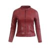 Dámská vínová motorkářská bunda BLANKA STRAKA 02