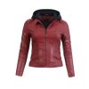 Dámská vínová motorkářská bunda BLANKA STRAKA 03