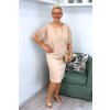 Společenské šaty se třpytem Bolero béžové BLANKA STRAKA 03