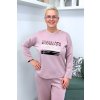 Pudrově růžová mikina s aplikací BLANKA STRAKA