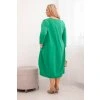 Pohodlné midi šaty Plus Size s kapsami zelené BLANKA STRAKA 03