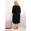Pohodlné midi šaty Plus Size s kapsami černé BLANKA STRAKA 01