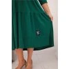 Pohodlné midi šaty Plus Size s volány zelené BLANKA STRAKA 02