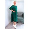 Pohodlné midi šaty Plus Size s volány zelené BLANKA STRAKA A4