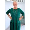 Pohodlné midi šaty Plus Size s volány zelené BLANKA STRAKA A5