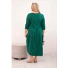 Pohodlné midi šaty Plus Size s volány zelené BLANKA STRAKA 03