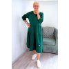 Pohodlné midi šaty Plus Size s volány zelené BLANKA STRAKA A2