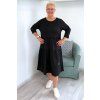 Pohodlné midi šaty Plus Size s volány černé BLANKA STRAKA 08
