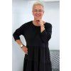Pohodlné midi šaty Plus Size s volány černé BLANKA STRAKA 06