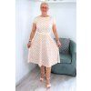 Béžové šaty s bílými puntíky Iris BLANKA STRAKA