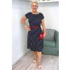 Tmavě modré šaty s bílými puntíky Iris BLANKA STRAKA 3