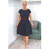 Tmavě modré šaty s bílými puntíky Iris BLANKA STRAKA