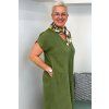 Lněné šaty zelené BLANKA STRAKA 3