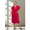 Lněné šaty malinové BLANKA STRAKA