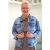 Džínová bunda plus size M´Sara středně modrá BLANKA STRAKA 1