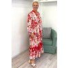 Červené letní šaty s květy ve stylu boho BLANKA STRAKA 2