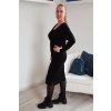 Pohodlné černé oversize šaty Elsa