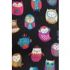 Černá šála se sovičkami