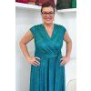 Třpytivé společenské šaty Natalia Sea Green