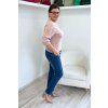 Modré push-up džíny M´Sara s vyšším sedem