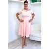 Lososové společenské šaty Simona