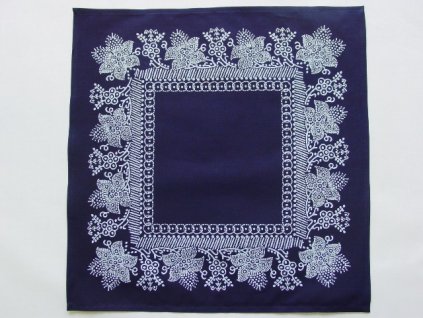 Modrotisková prostírka čtverec 40 x 40 cm 2
