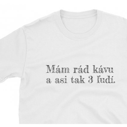 BLAVAS tricko sive Mam rad kavu detail