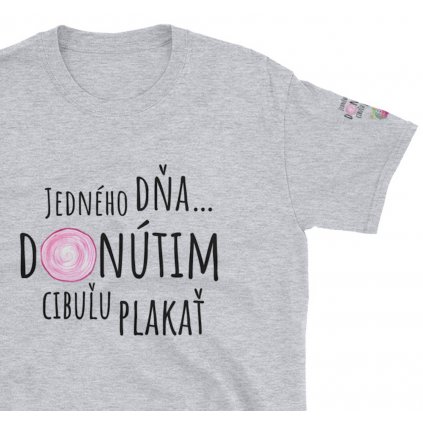 BLAVAS tričko Donutim cibulu plakat sive detail