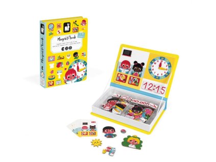 J02724 Magneticka skladacka Hodiny Magnetibook Janod v tvare knihy 2
