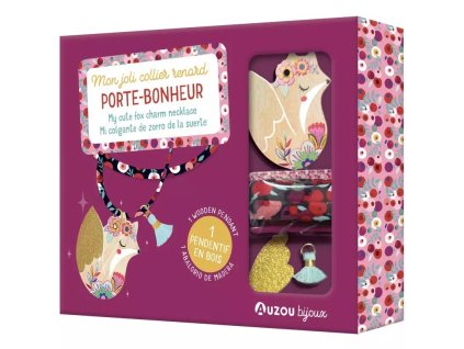 auzou nahrdelnik stastia drevena liska sada na vyrobu sperkov