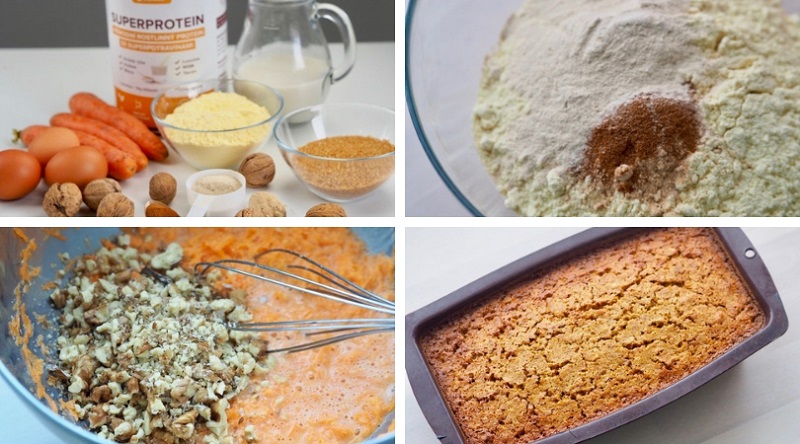 Bezlepkový mrkvový chlebíček s ořechy a citronovou polevou