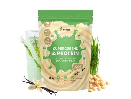 blendea supergreens protein vanilka