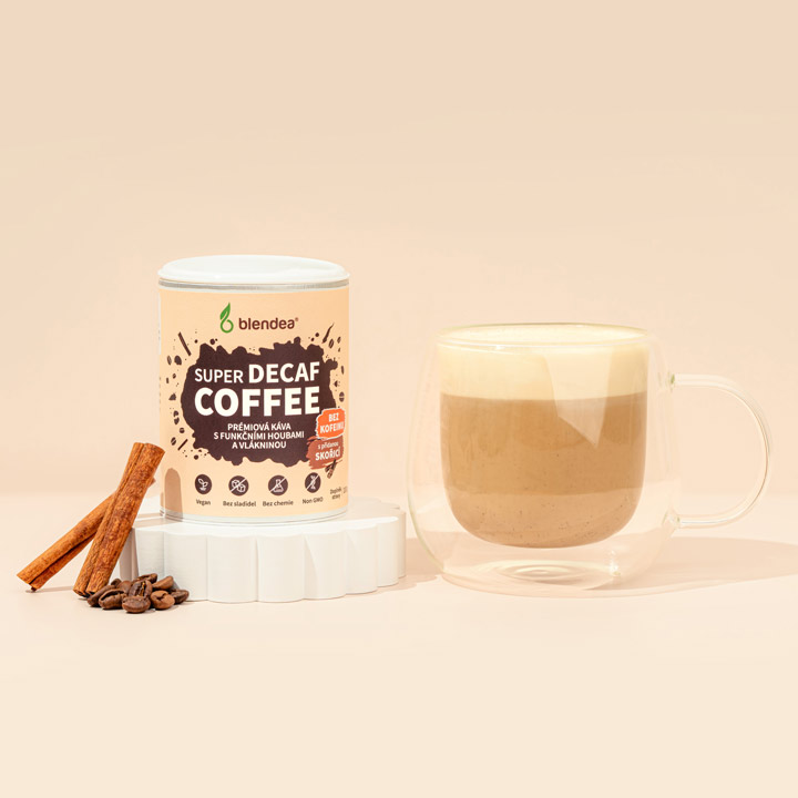 Bezkofeínová káva s prospešnými benefitmi