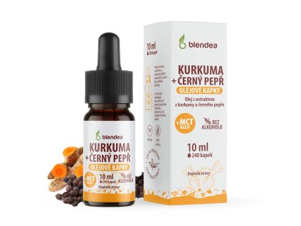 Kurkuma + čierne korenie olejové kvapky 10 ml