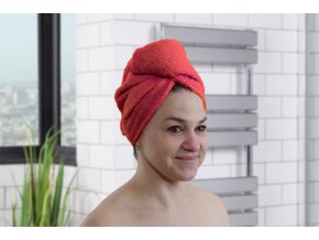 Rychleschnoucí turban na vlasy RENA červený